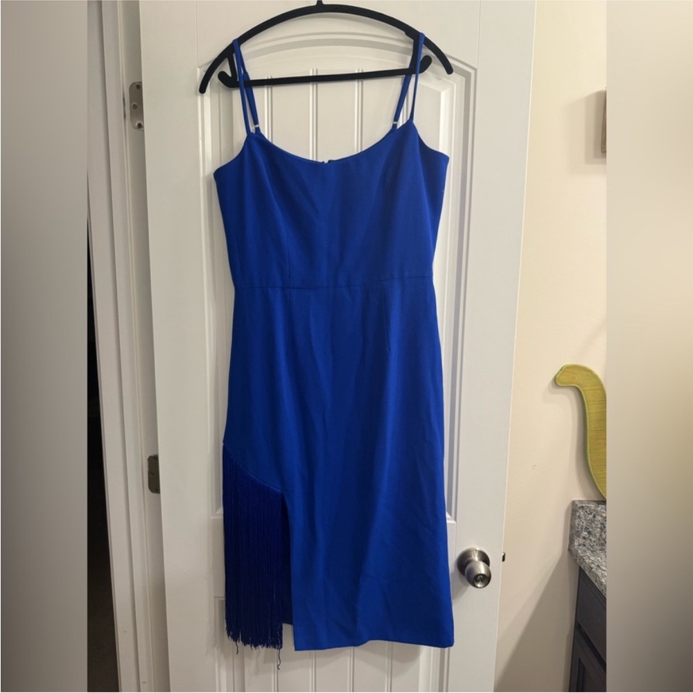 Dress the Population Vibrant Blue Midi Dress - Picture 3 of 9
